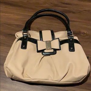 Aldo Pink and Black tri-pocket purse